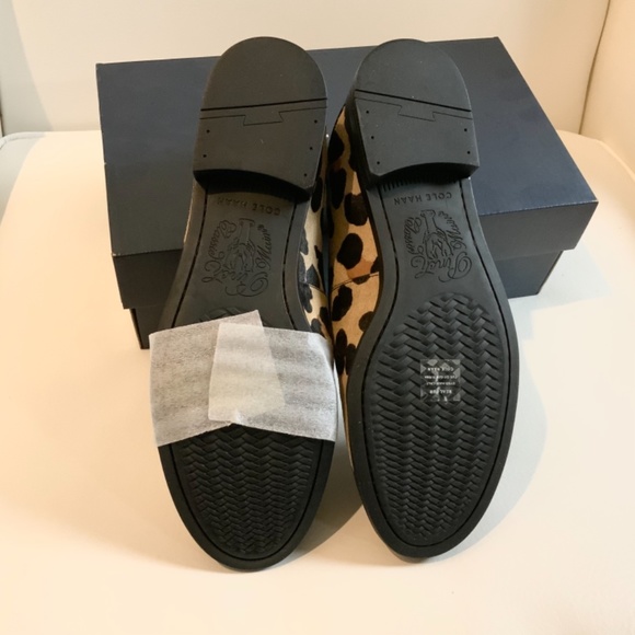 Cole Haan pinch tassel leopard loafer flat mules - Picture 10 of 16